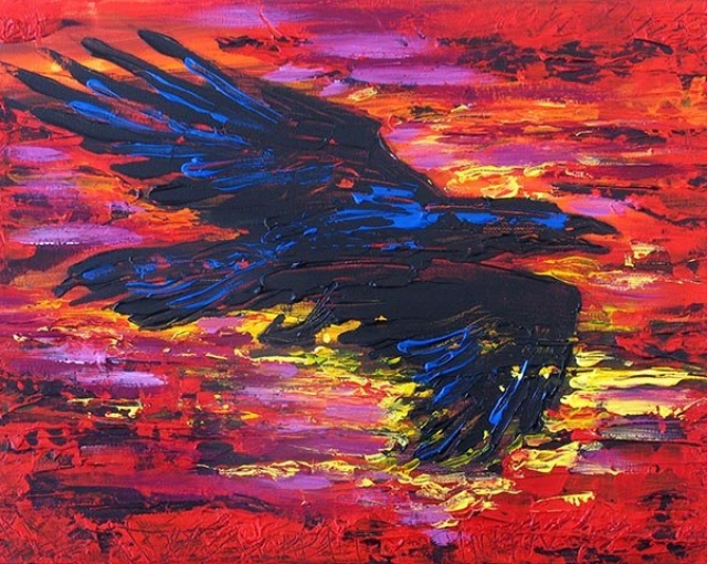 Raven On Fire by Katusha